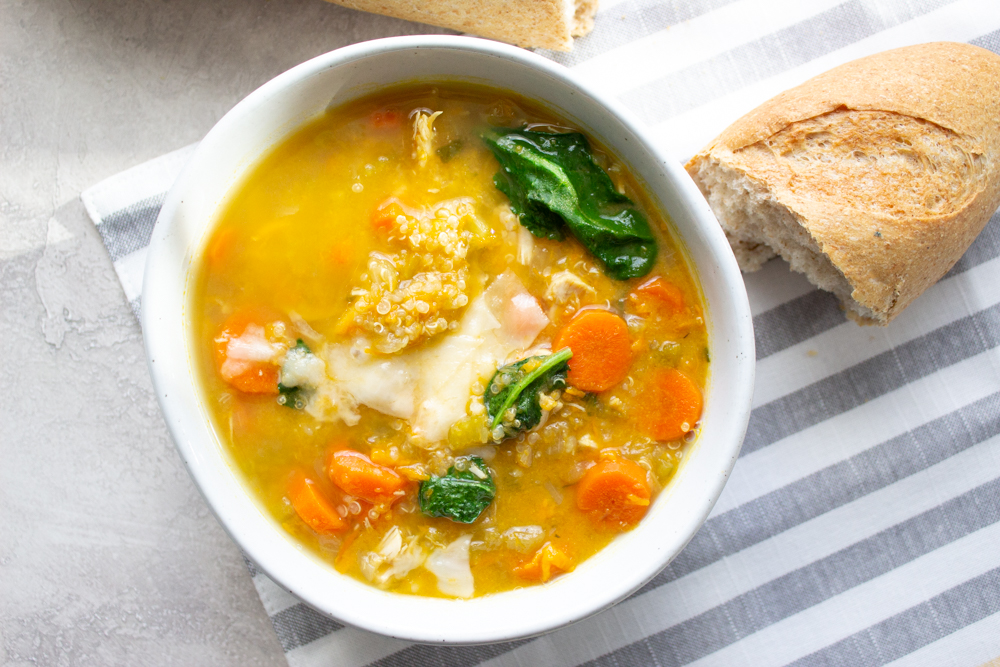 Sweet potato quinoa soup